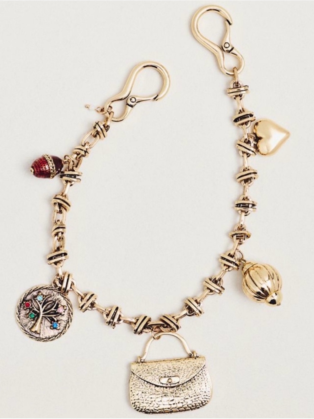 Anthropologie Metal Gem Purse Bag Charm
